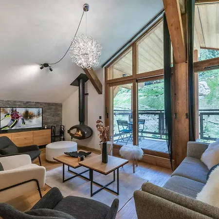 Penthouse Neuf Avec Balcon Sud, Proche Piste, Cheminee, Parking, Wifi - Fr-1-563-155 Courchevel
